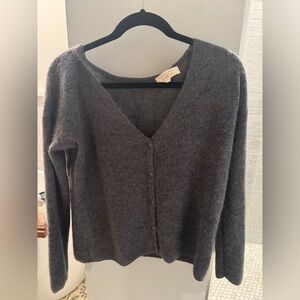 Sezane Barry Cardigan Charcoal Grey - Size S